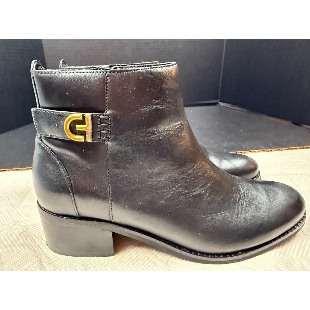 Cole Haan Holis Ankle Boots Black Leather Women's 8
